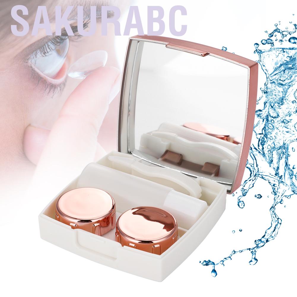 Hộp đựng kính áp tròng 3 màu có gương tiện dụng | BigBuy360 - bigbuy360.vn