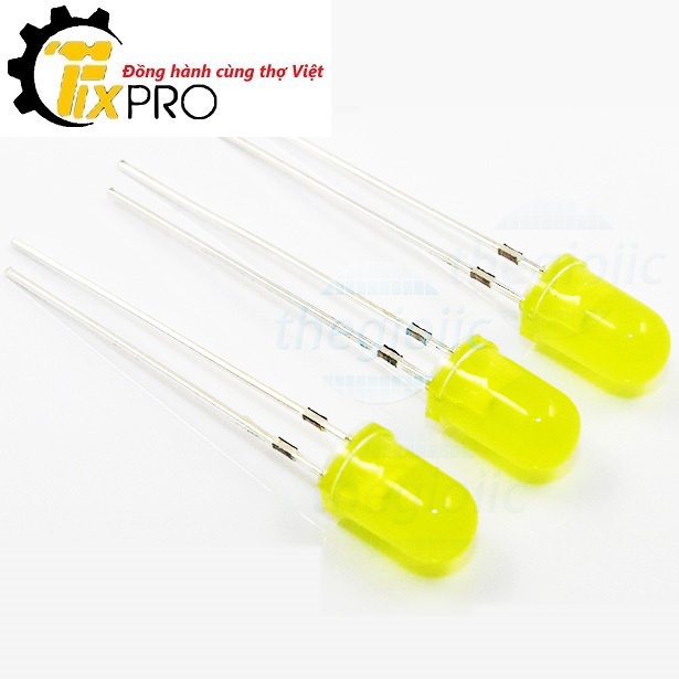 LED 5mm vàng thân đục (10c)