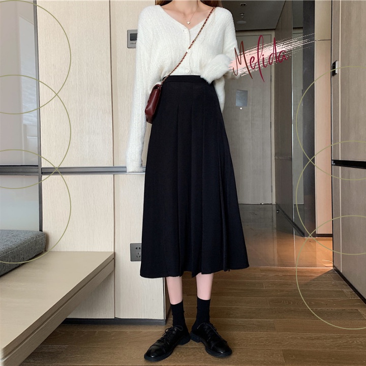 Chân váy xếp ly dài dáng A xòe kiểu váy xếp li midi bigsize cạp cao phong cách công sở siêu tôn dáng Medila