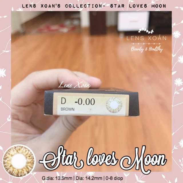 ÁP TRÒNG STAR LOVES MOON BROWN- LENS TOWN ( LENS XOẮN)