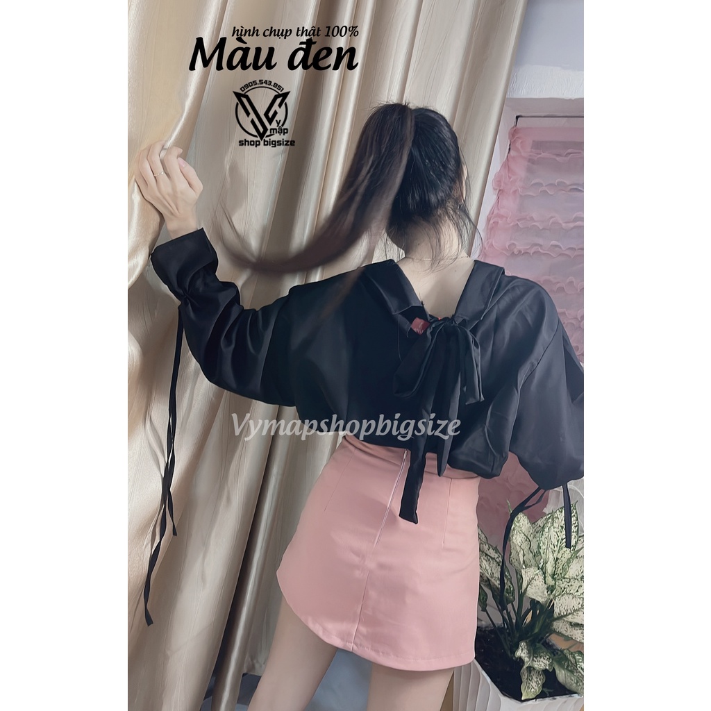 Áo cột nơ sau BIGSIZE nhiều màu siêu hack dáng
