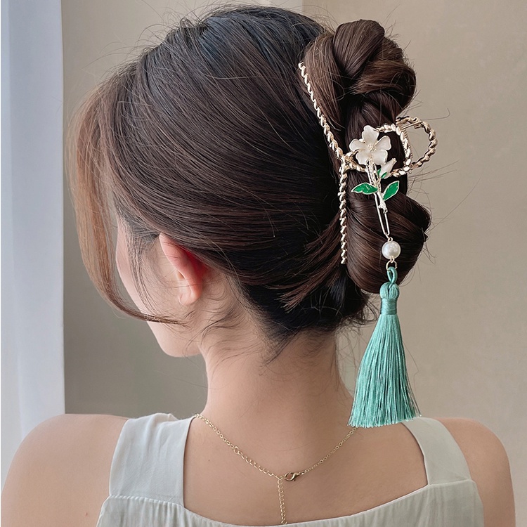 Kẹp Tóc Hình Hoa Đính Ngọc Trai Giả Thời Trang Nữ
