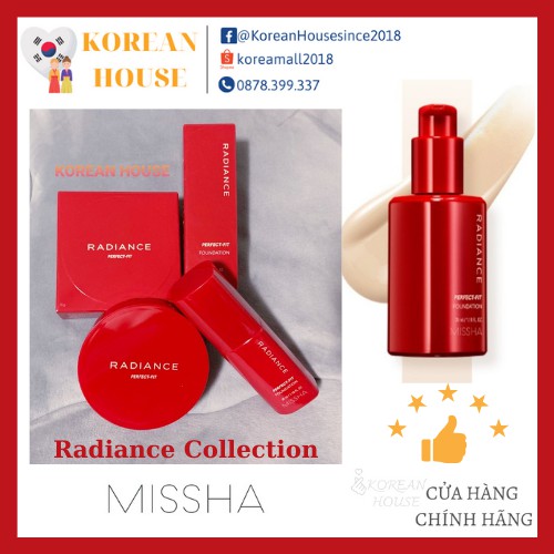 [Chính hãng] KEM NỀN KIỀM DẦU MISSHA RADIANCE PERFECT FIT FOUNDATION_Tặng kèm cọ