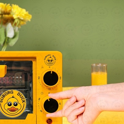 Lò Nướng Mini 12L 700W Đa Năng Họa Tiết Dễ Thương Cho Nhà Bếp Hydrogen065