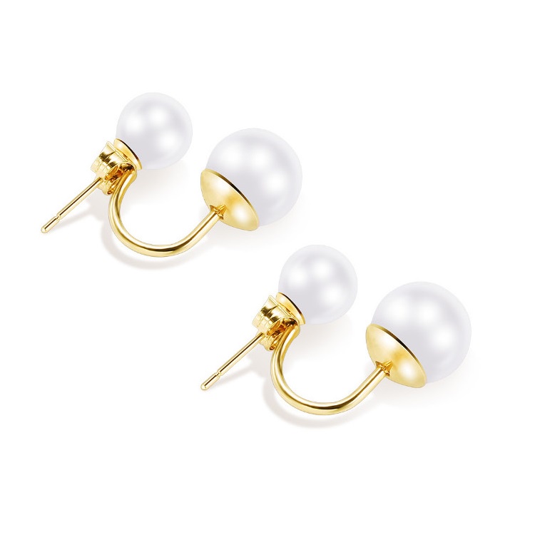 Bông Tai Ngọc Trai Nhân Tạo Titan Ko Đen Cao Cấp TT 2131