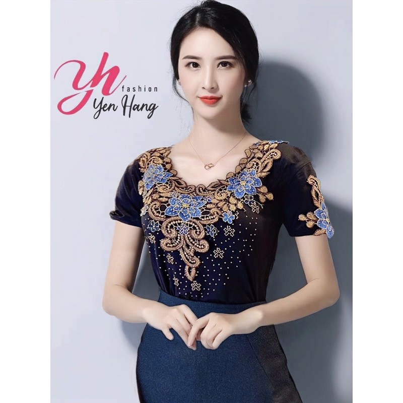 Giảm 5k Đơn Hàng Bất Kì - Áo Thun Đính Đá QCCC {Tặng bộ ngọc trai cao cấp cho đơn 3 áo} | BigBuy360 - bigbuy360.vn