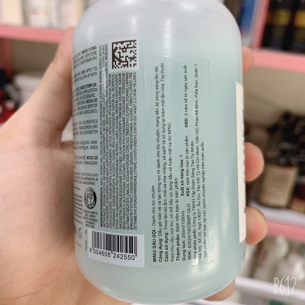 Dầu gội xả Davines Minu giúp nuôi dưỡng và bảo vệ màu tóc nhuộm 250ml chính hãng
