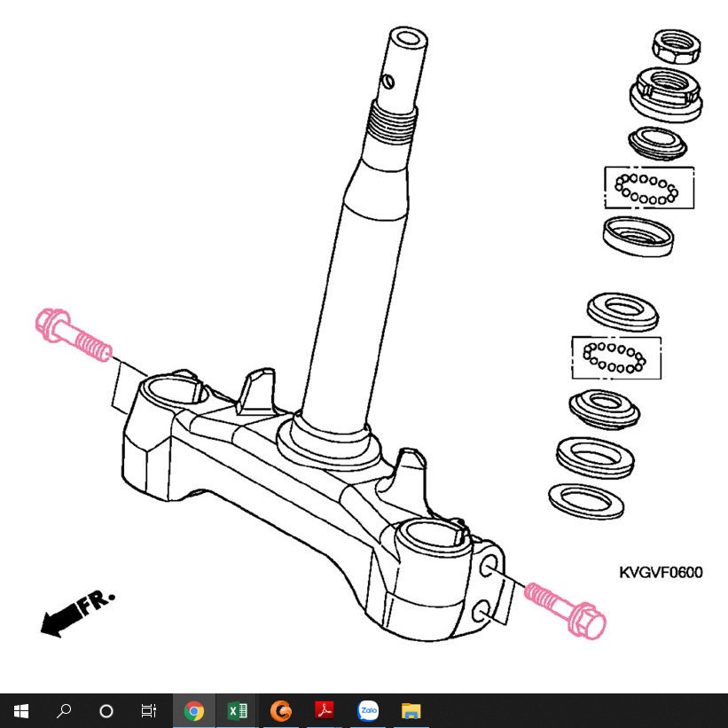 ỐC BẮT CHẢNG 3 ZIN HONDA