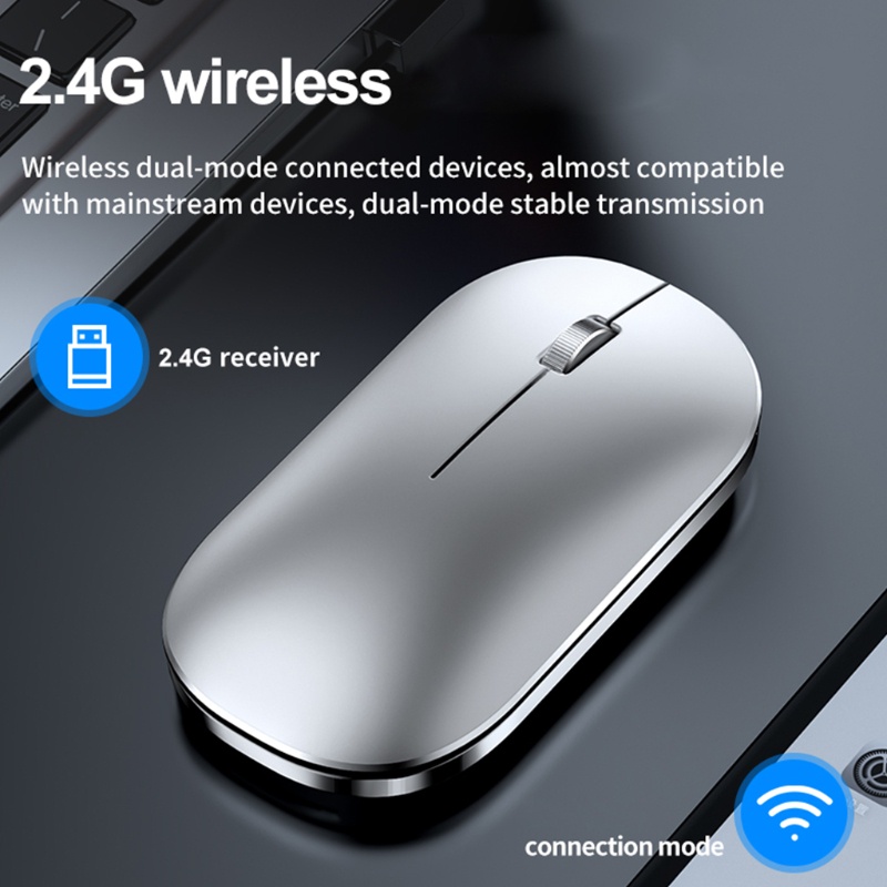 Chuột không dây 4 Nút Bấm Tích Hợp Bluetooth 1600DPI 2 4G