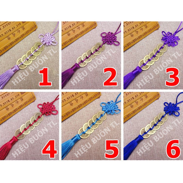 Dây đồng xu ngũ đế loại 5 xu, dây treo trang trí nhà cửa