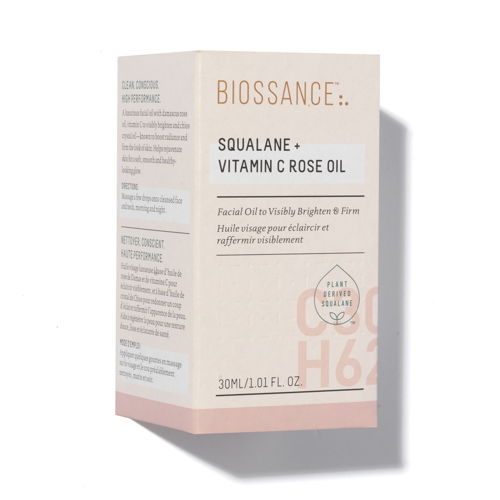 Biossance - Dầu Dưỡng Ẩm Sáng Da Hữu Cơ Biossance Squalane + Vitamin C Rose Oil 30ml