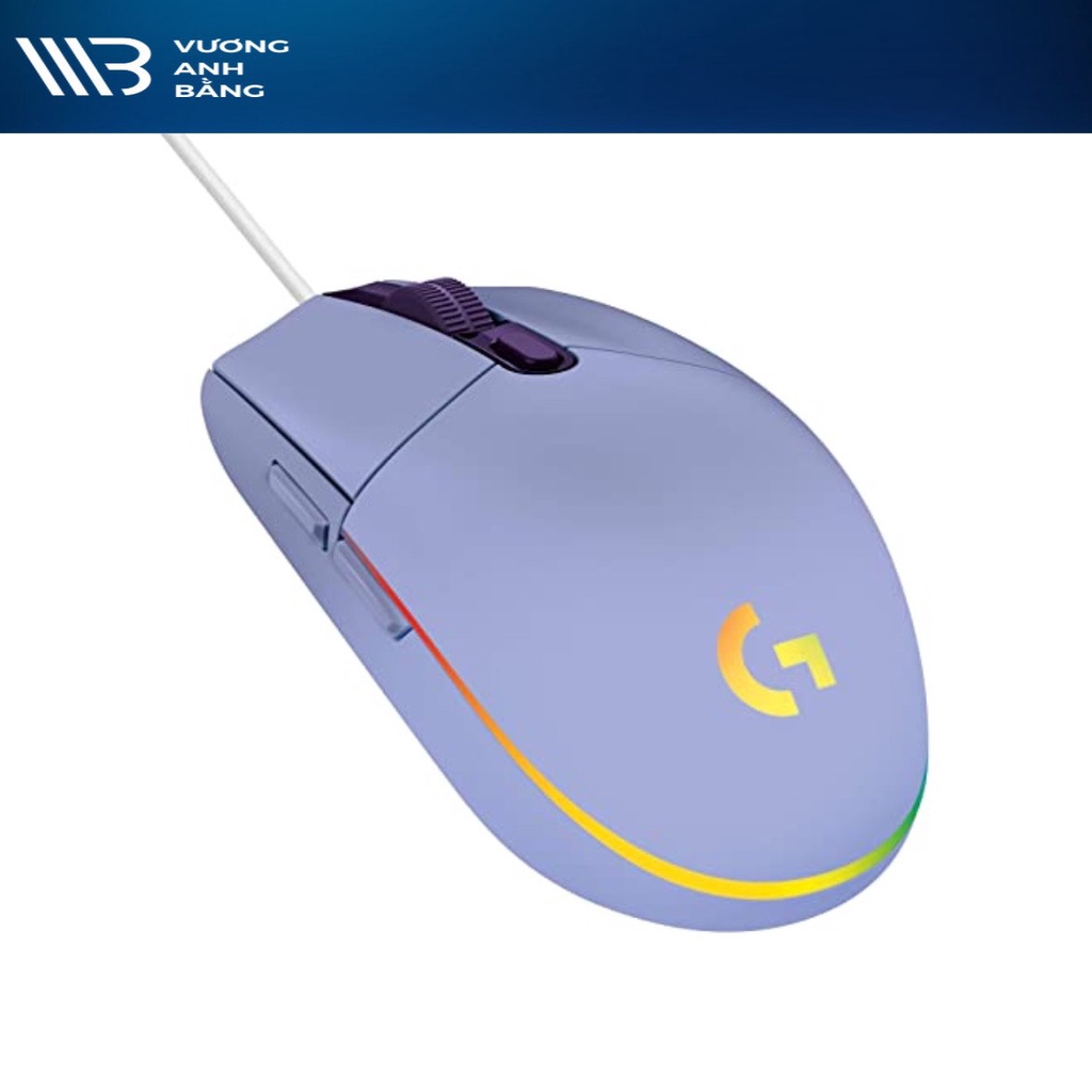 Chuột máy tính, Mouse LOGITECH G203 Lightsync RGB Gaming Blue/Violet- Hàng Chính hãng