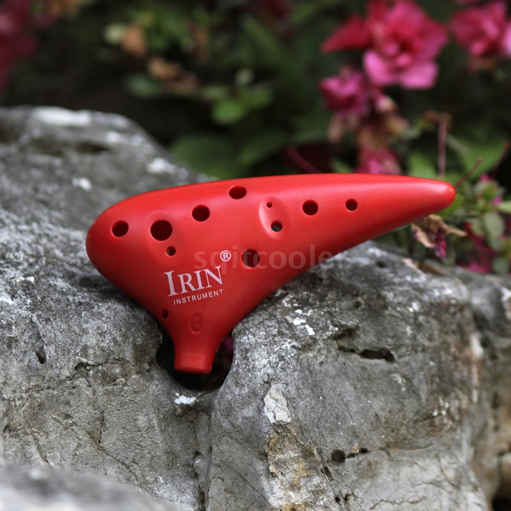 SQC 12 Hole Alto C Ocarina Vessel Flute ABS Material Sweet Potato Shape with 2 Protective Bags Musical Gift for Beginner