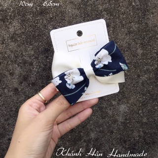 Kẹp nơ hoa handmade size 10cm * 6,5cm cho bé gái