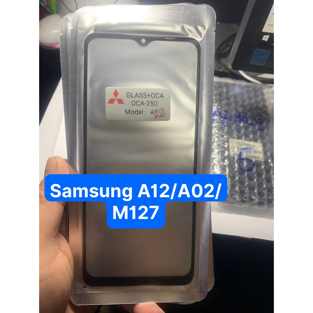 Kính ép Samsung A12 / A02 / M127 ( Liền keo )