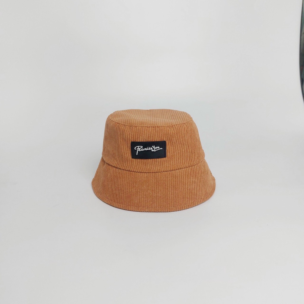 Mũ bucket thêu PROMISS YOU Nón bucket tai bèo chất nhung tăm form unisex nam nữ AQ STORE