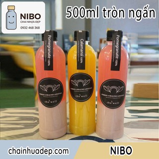 [Chai nhựa 500ml] 20 chai nhựa đựng nước ép, trà sữa | HÀNG CHÍNH HÃNG NIBO MS 500TN