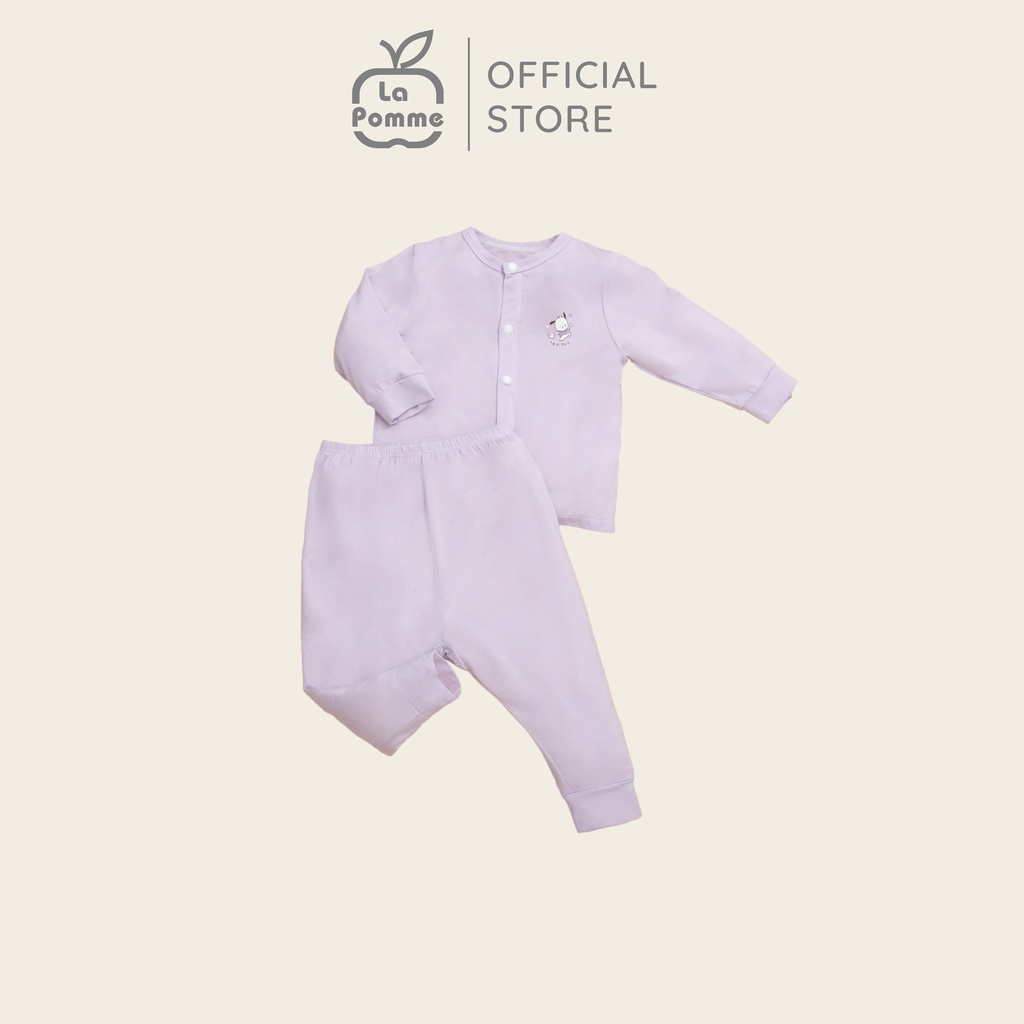 Bộ đồ dài Tay La Pomme Cúc Giữa Puppy - Xanh bạc hà