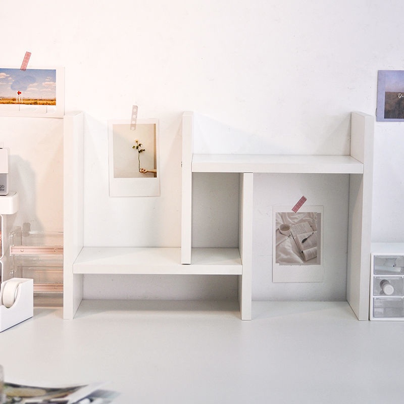 Kệ Sách Gỗ Đựng Đồ Mini Lắp Ghép Để Bàn Học