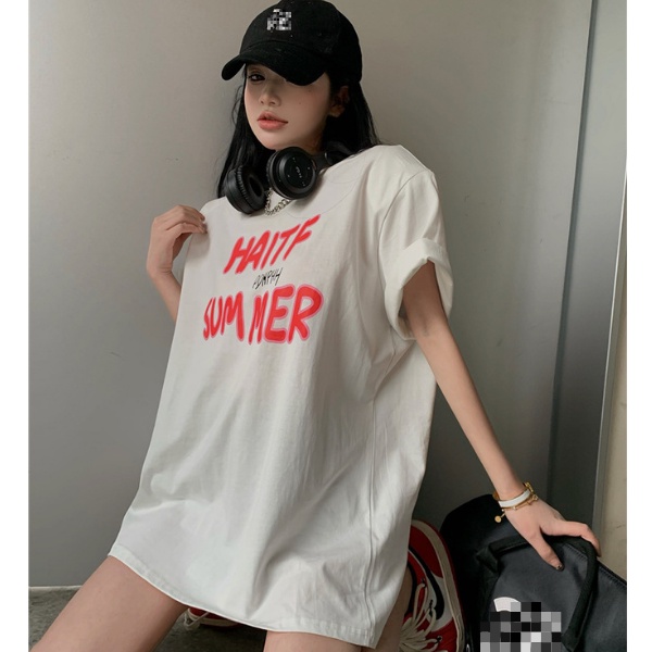 Áo thun tay lỡ in chữ HALTF SUMMER  ❤️ Áo phông oversize form rộng unisex  nam nữ  - A04 - Happy Style