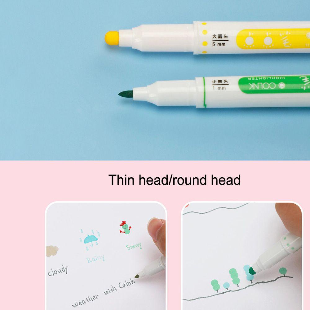 PISTA Set 6 Bút Vẽ Phát Sáng Màu Sắc Tươi Sáng Tiện Dụng
