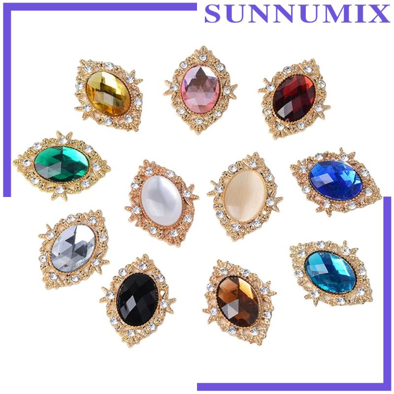 Bộ 11 Nút Trang Trí Lưng Quần Đính Ngọc Trai Cho Đám Cưới