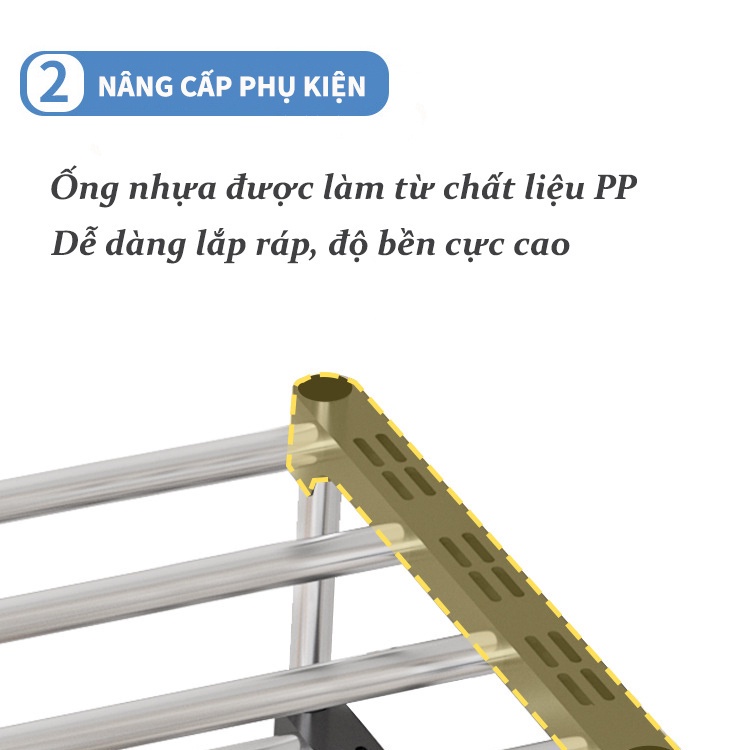 Kệ Để Giày Dép 5 Tầng Inox Chắc Chắn - Hàng Nhập Khẩu Nội Địa Trung, Hàng Mới VN 88233