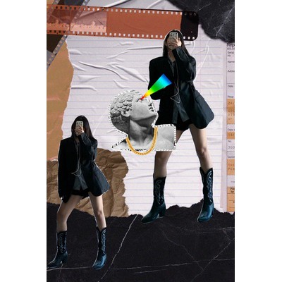 [ HÀNG ORDER ] Giày Bốt cổ cao dưới gối Cao bồi hoa văn style Hàn Quốc | BigBuy360 - bigbuy360.vn