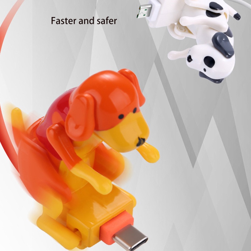Dây Cáp Sạc USB Truyền Dữ Liệu Nhanh Type-C Hình Chú Chó Humping Vui Nhộn Cho Điện Thoại Di Động