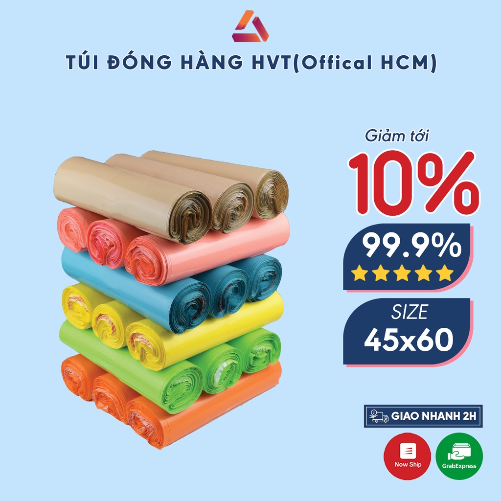 Túi gói hàng niêm phong Nhựa HVT size 45x60cm đóng hàng chuyển phát nhanh