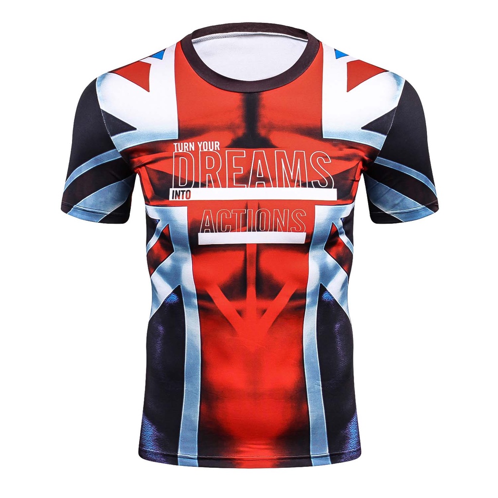 Áo thun HUQISHA in hình siêu anh hùng 3D chất liệu vải nhanh khô chất lượng cao thời trang cho nam