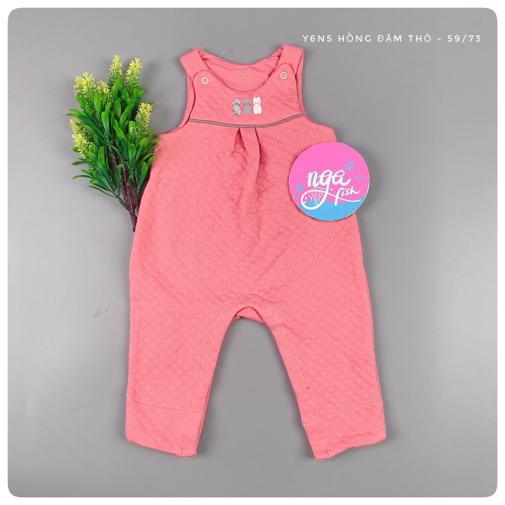 Yếm quần  cho bé trai bé gái yếm nỉ Obaibi size 0/3m - 12/18m đáng yêu Nga Fish Y6N5