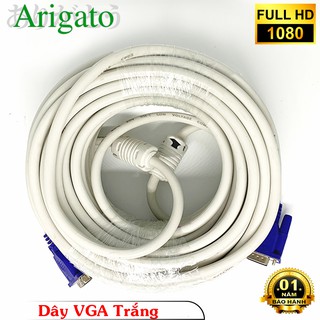 Dây vga 20m, cáp máy tính vga 20m trắng