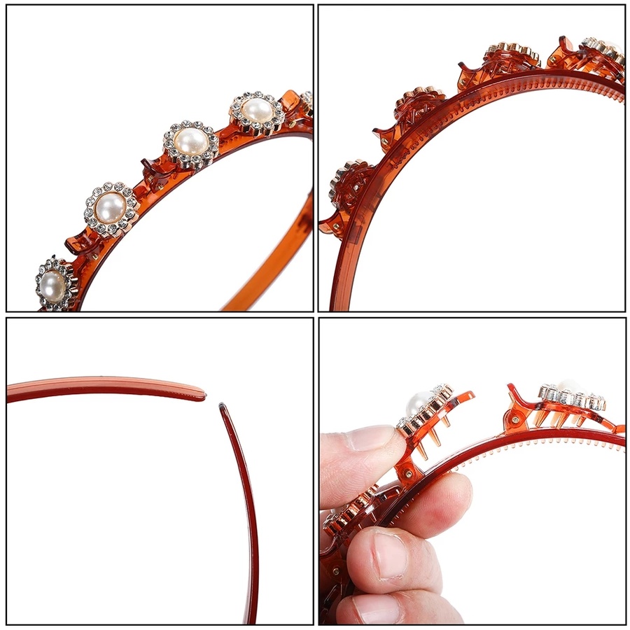 Cài Tóc Đính Hoa Và Ngọc Trai Nhân Tạo Phong Cách Hàn Quốc