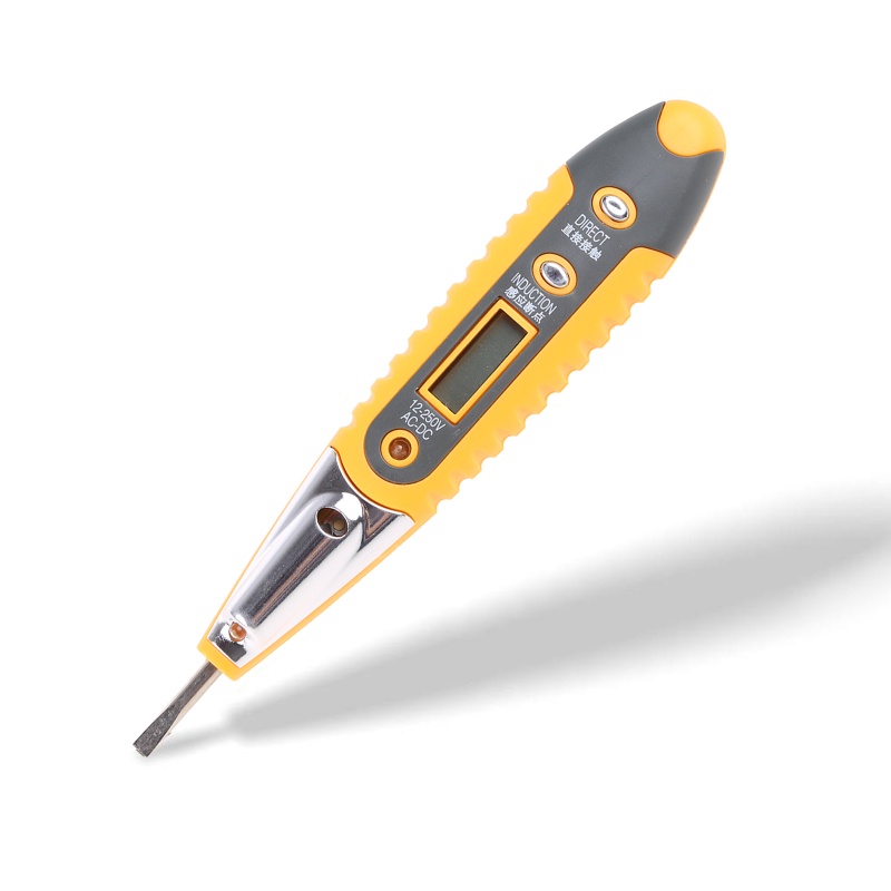 Bút Thử Điện AC / for DC 12-250V Màn Hình Lcd Chuyên Dụng Cho Thợ Điện