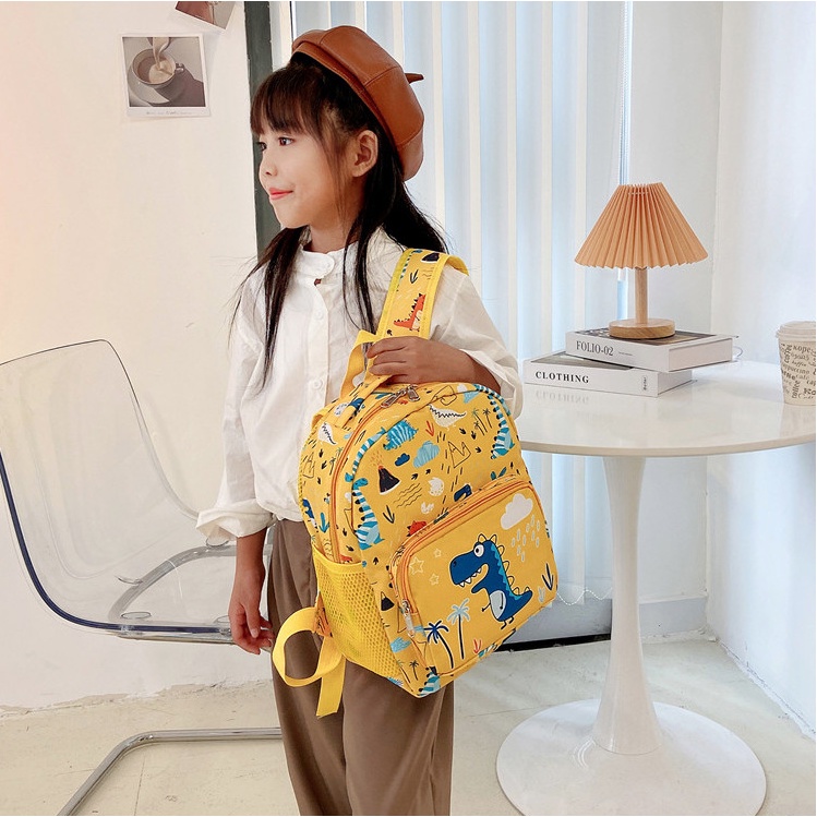 Balo đi học cho bé mầm non cấp 1 nhiều màu chống nước Hạ Băng Designs - Khủng Long Lớn
