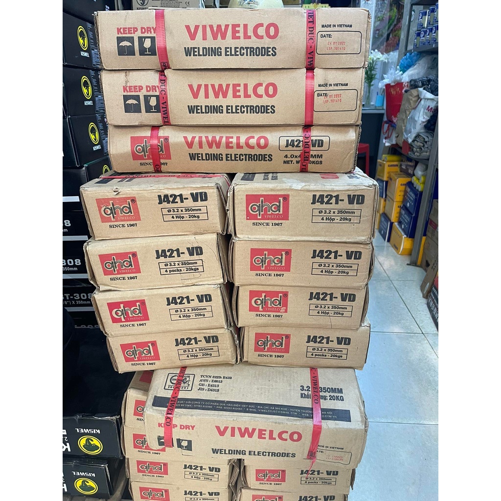 5kg Que hàn Việt Đức 2.5 - 3.2mm - 4mm que hàn sắt