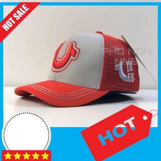 [Free ship] Nón ông Địa U đỏ, nâu, logo thêu sắc nét nổi bật