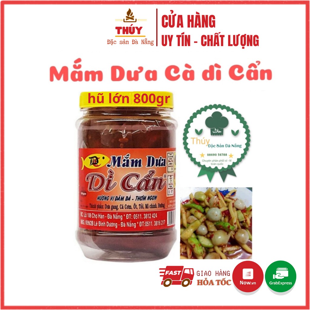 Mắm Dưa Dì Cẩn Hũ Lớn 800gr - Đặc Sản Đà Nẵng | BigBuy360 - bigbuy360.vn