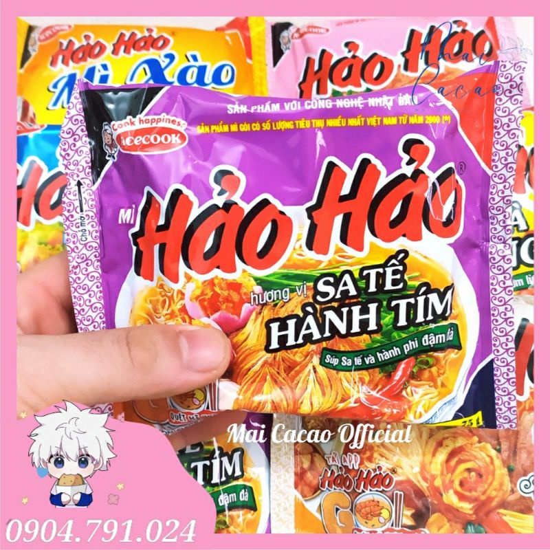 Gói Mì Tôm Hảo Hảo vị Chua cay/ Sa tế hành tím/Sườn heo/Gà vàng/Mì xào chua