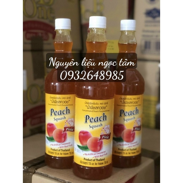 Siro đào thái lan pixie 730ml