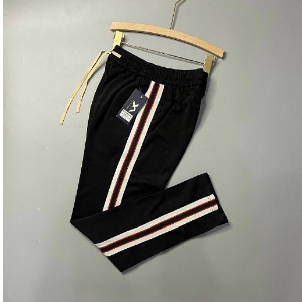 Quần jogger nam, quần thể thao nam nữ ZUTEE unisex viền dây phối đỏ sườn dáng suông chất