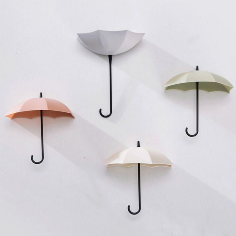 Set 3 Móc Treo Đồ Dán Tường Hình Cây Dù