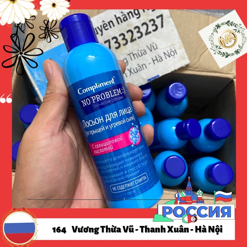 Toner nước hoa hồng Compliment No Problem kiềm dầu, giảm thâm,mụn 200ml trà xanh và 3 in 1 | BigBuy360 - bigbuy360.vn