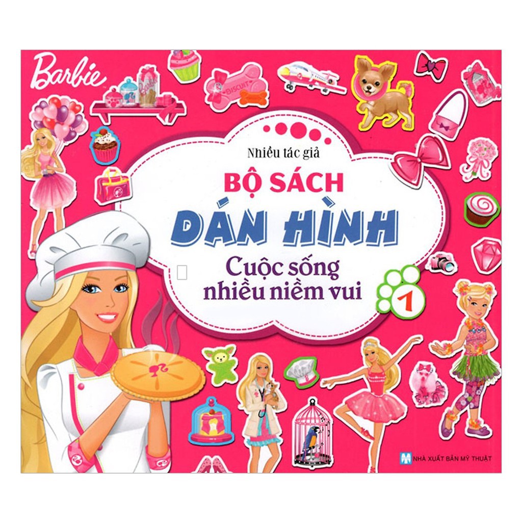 Sách - Barbie Bộ Sách Dán Hình Cuộc Sống Nhiều Niềm Vui - Tập 1