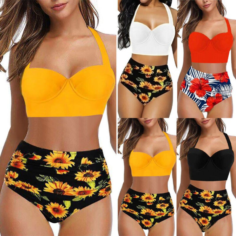 Bikini Nâng Ngực Lưng Cao Có Size Lớn Gợi Cảm Cho Nữ