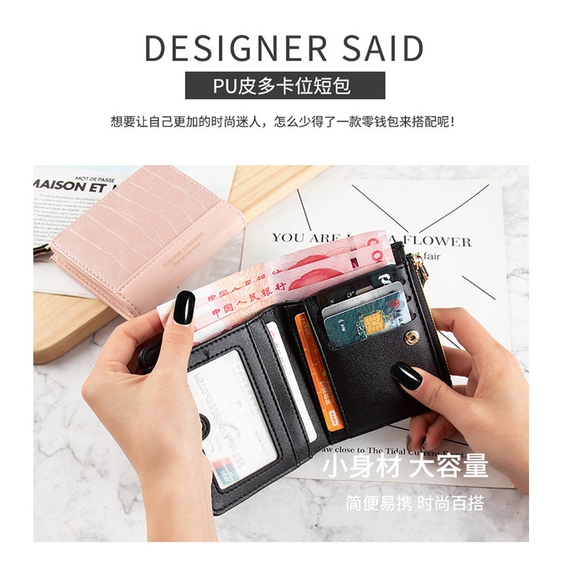 Ví Nữ Gấp Gọn Phong Cách Retro Hàn Quốc