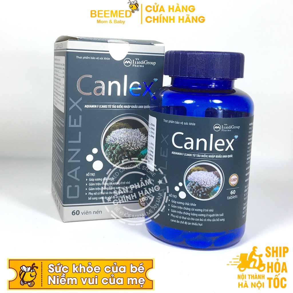 Canlex Bổ sung canxi hữu cơ từ tảo biển, phòng ngừa loãng xương Hộp 60 viên