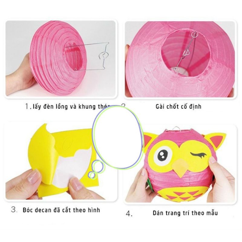đèn lồng trung thu tự dán