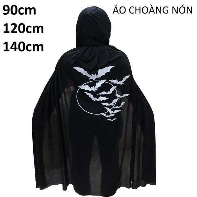 Áo Choàng có nón hình Bộ Xương - đầu lâu -Dơi - Ma cà rồng trang phục hoá trang halloween